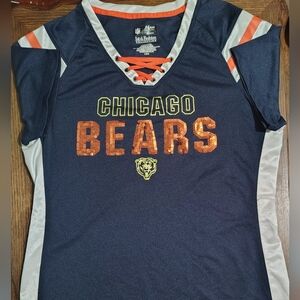 Chicago Bears Navy and Orange And White... Sequins